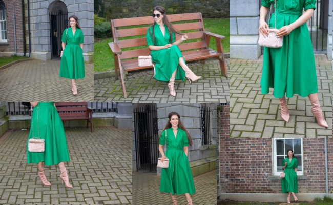 zara green dress 2018